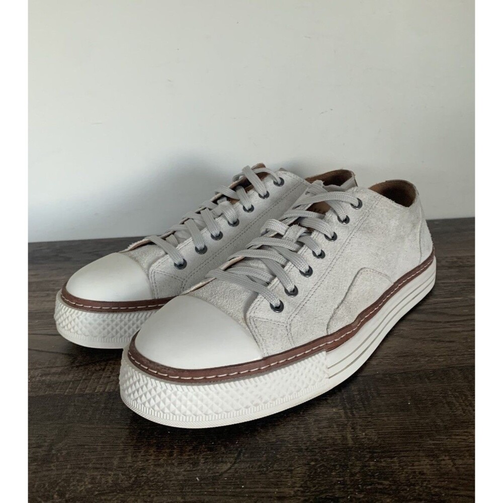 Allen Edmonds "PASADENA" Suede Dress Sneakers Men's Shoes Size 8.5 D Off White